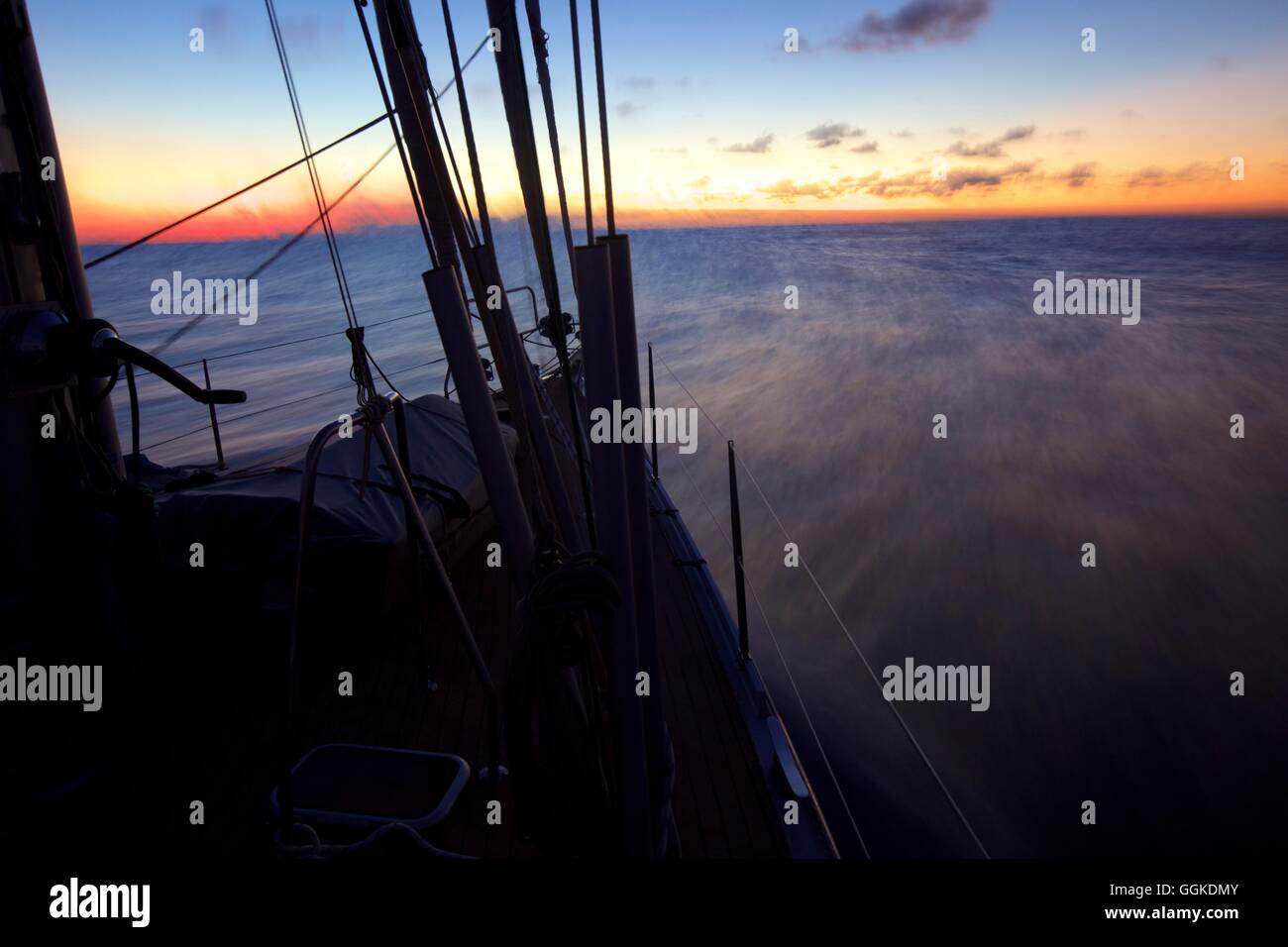 Foredeck of a sailing boat hires stock photography and images Alamy