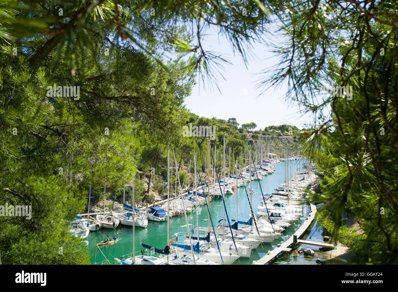 Harbour, Calanque de Port Miou, Bouches-du-Rhone, France Stock Photo