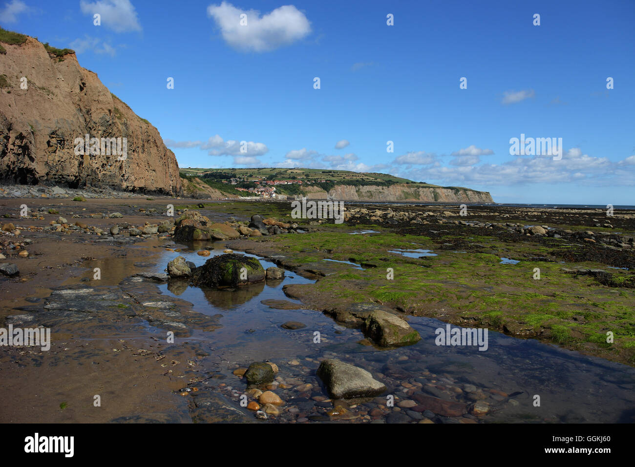 Robin Hoods Bay North yorkshire Moors uk Stock Photo Alamy