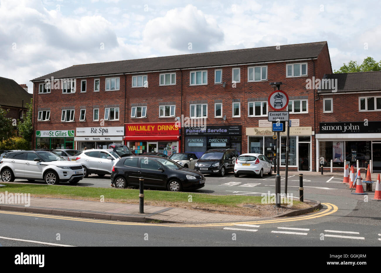 Shops in Walmley village, Sutton Coldield, West Midlands, England, UK