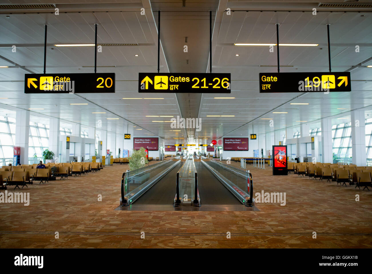 Interior view of  New Delhi Indira Gandhi International Airport (India).© Jordi Boixareu Stock Photo