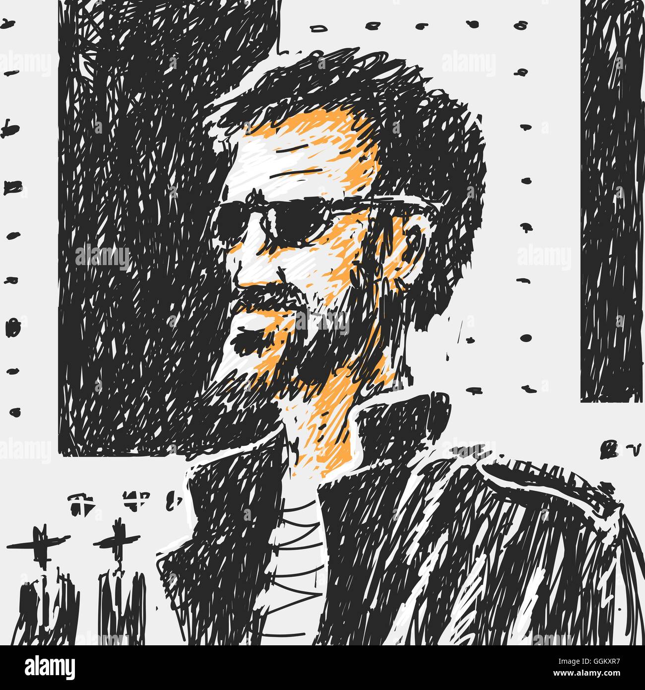 Man with glasses Stock Vector Image & Art - Alamy