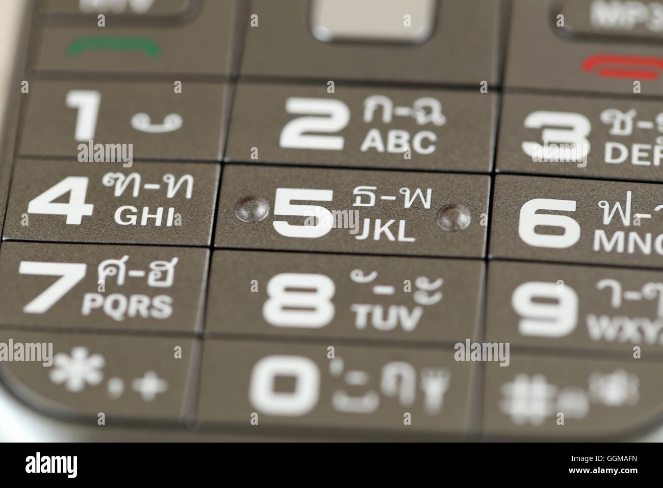 keypad of a cell phone number for a background design technology. Stock Photo