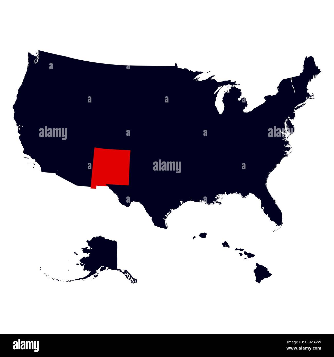 New Mexico State in the United States map Stock Vector Image & Art Alamy