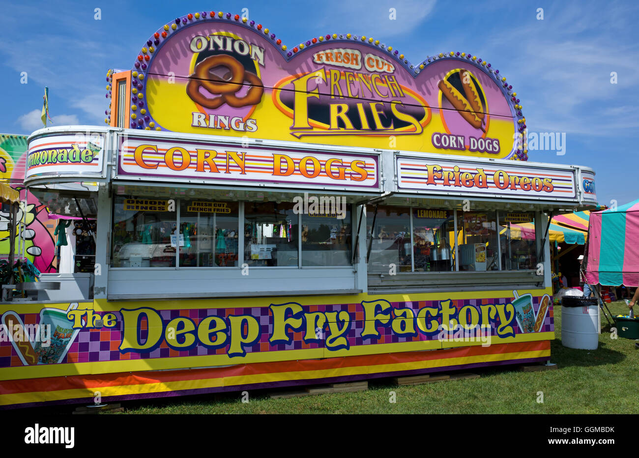 Food stand at country fair and carnival. "Editorial Use Only Stock
