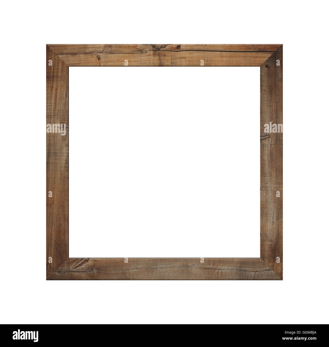 Old wooden frame isolated on white background Stock Photo - Alamy