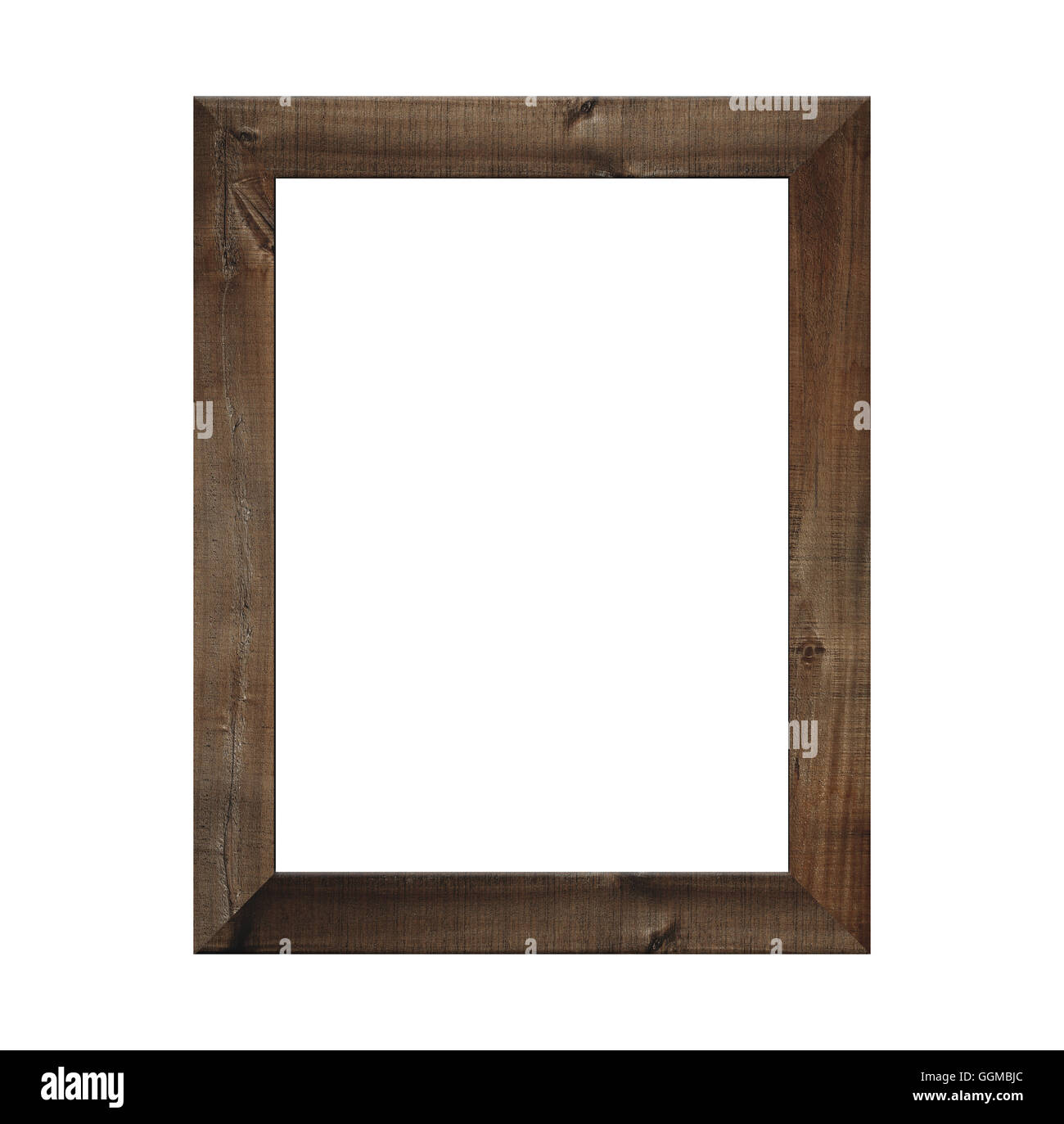 Old wooden frame isolated on white background Stock Photo - Alamy