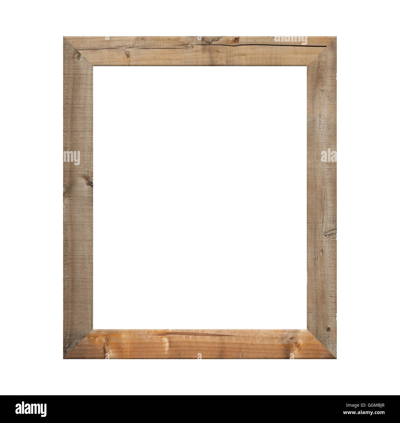 Old wooden frame isolated on white background Stock Photo - Alamy