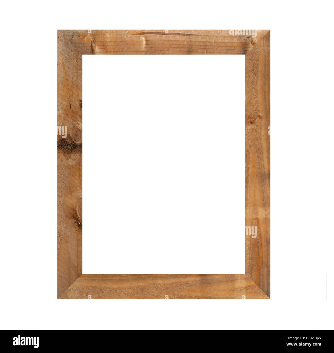 Old wooden frame isolated on white background Stock Photo - Alamy