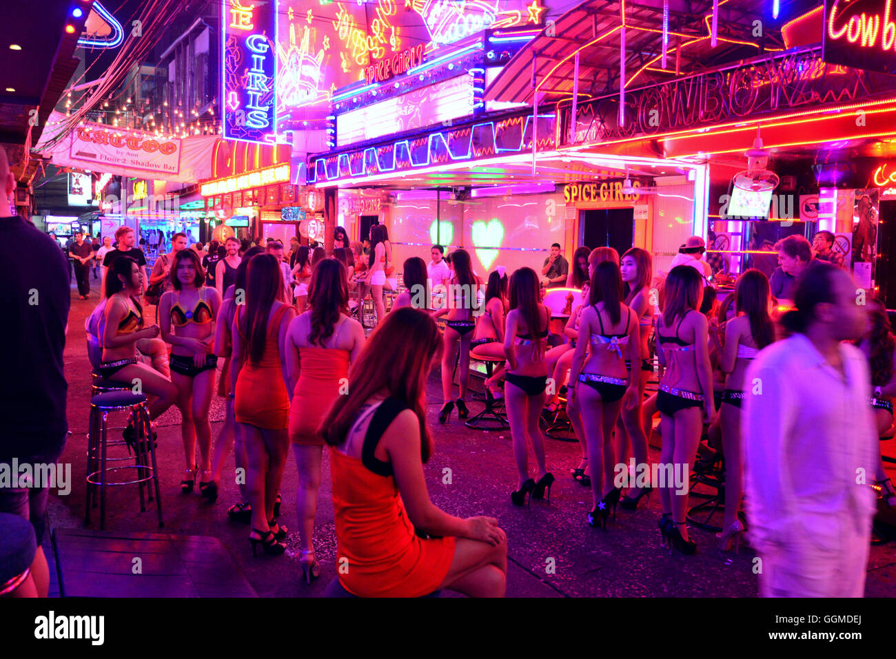 Soi Cowboy at Sukhumvit, Bangkok, Thailand Stock Photo