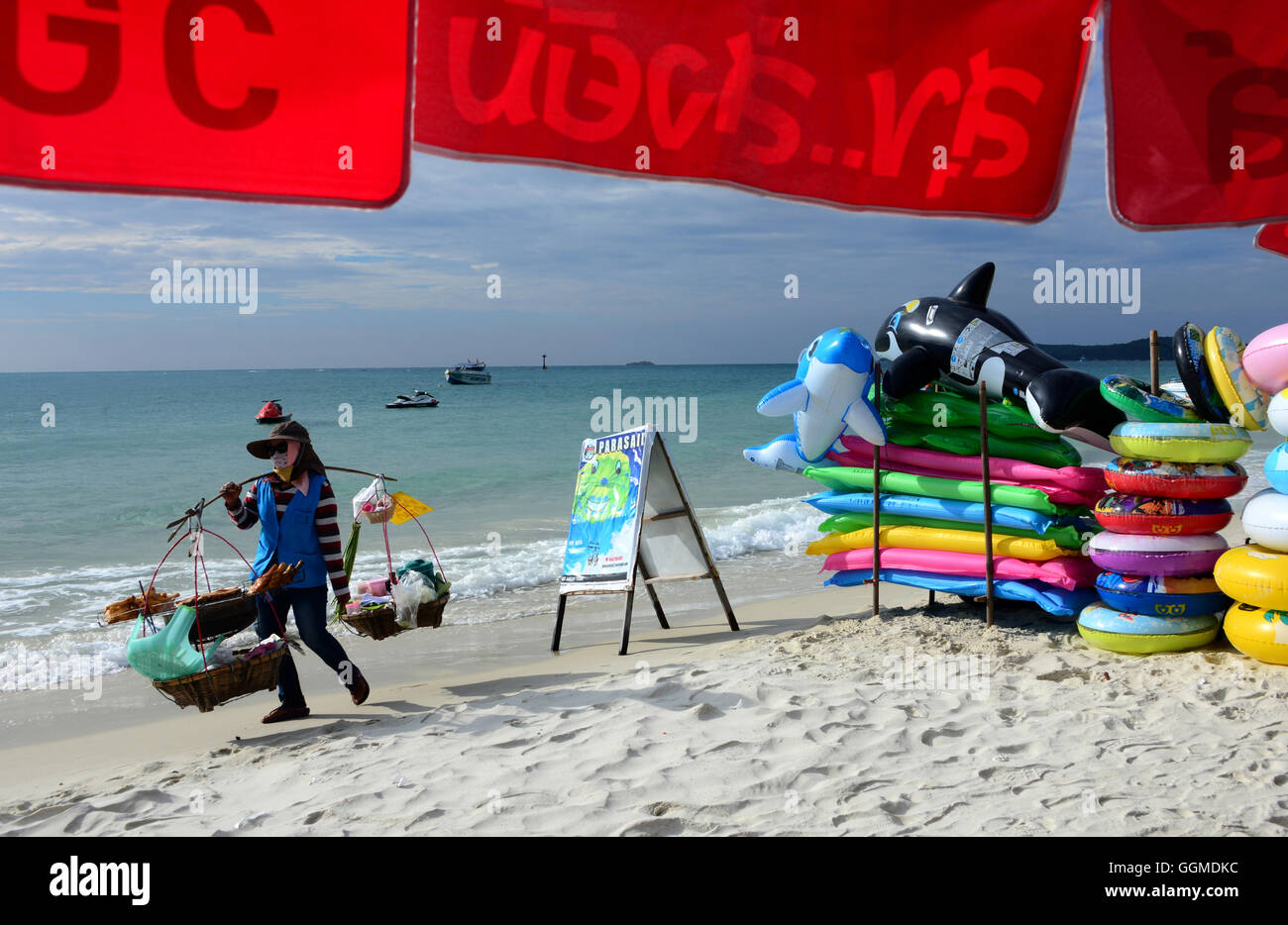 on Hat Sai Kaew beach, Island of Samet, Golf of Thailand, Thailand Stock Photo