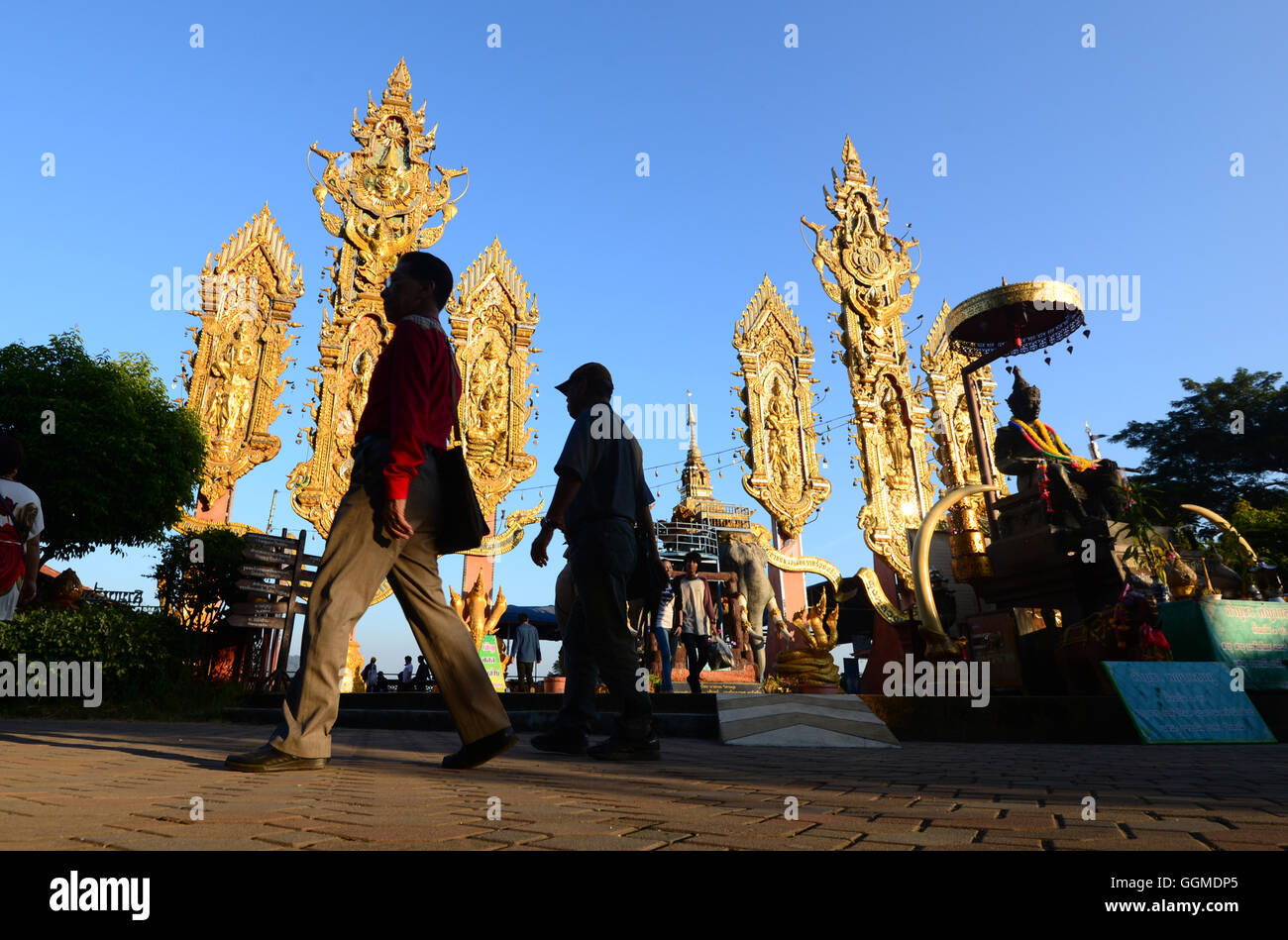 Monument in Sop Ruak in the golden triangle, North-Thailand, Thailand Stock Photo