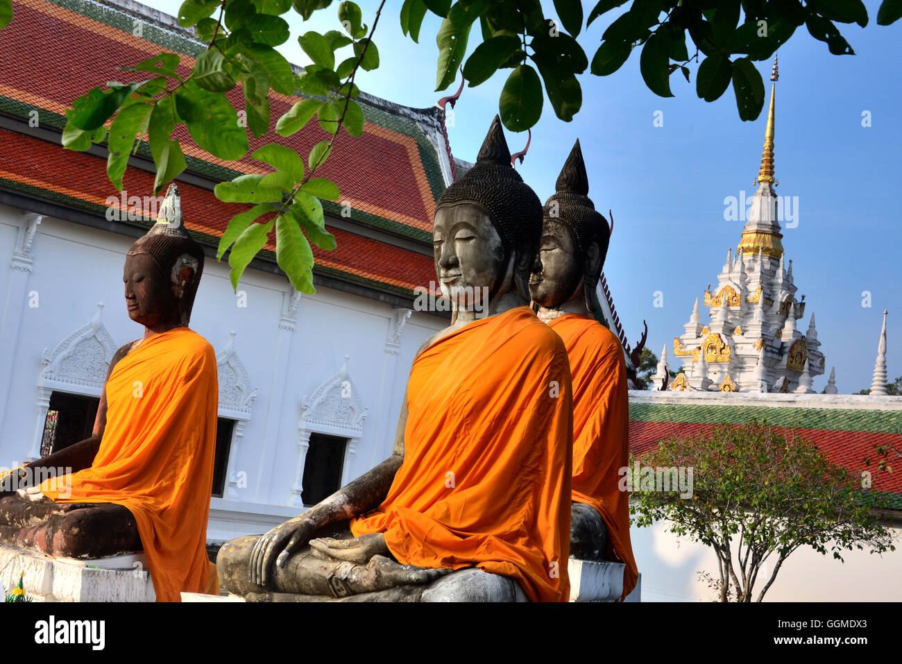Wat Phra Boromathat near Surat Thani, South-Thailand, Thailand Stock Photo