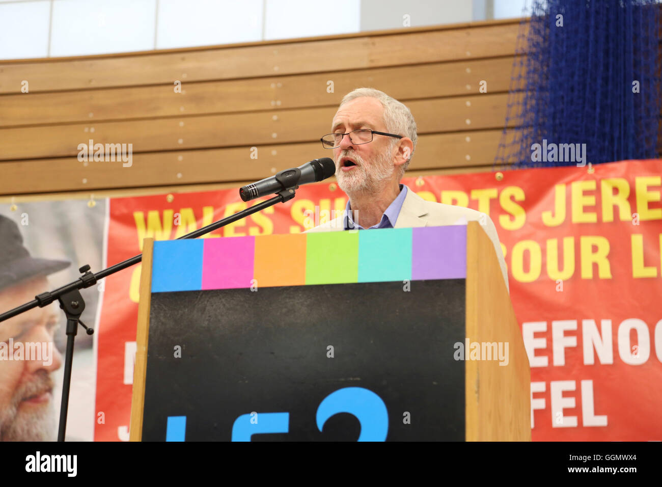 Jeremy Corbyn Swansea leadership rally Stock Photo - Alamy