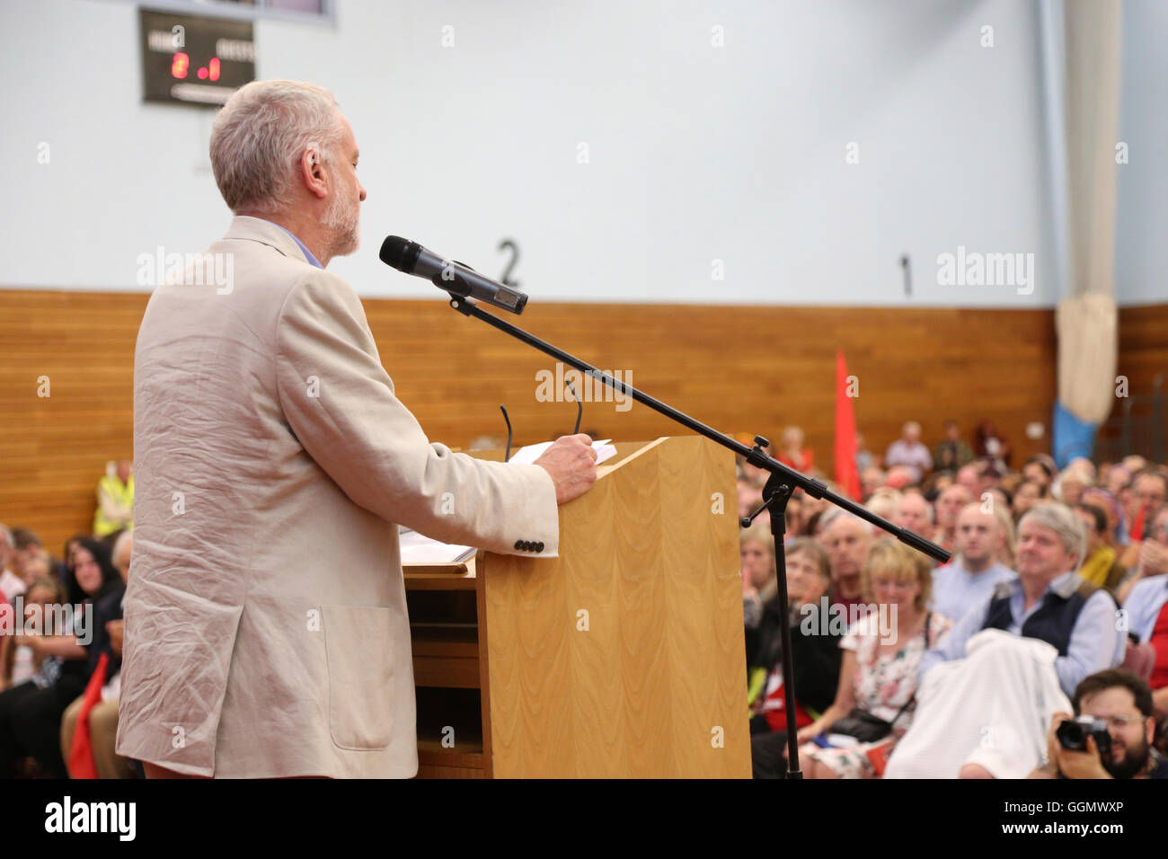 Jeremy Corbyn Swansea leadership rally Stock Photo - Alamy