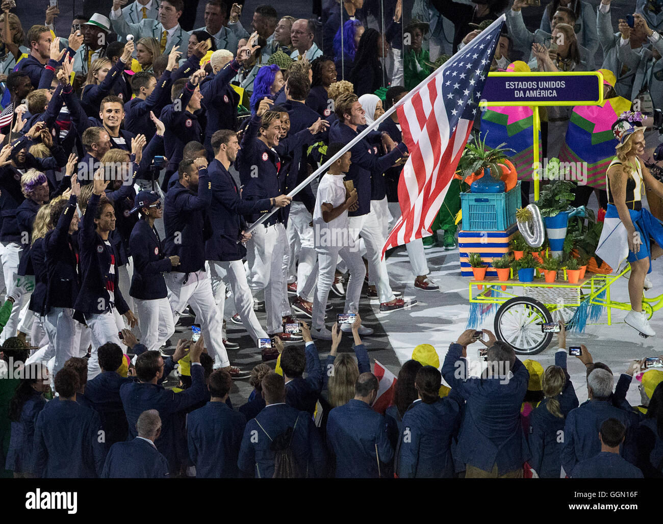 American Flag at the Olympics Uniting Nations Under One Flag
