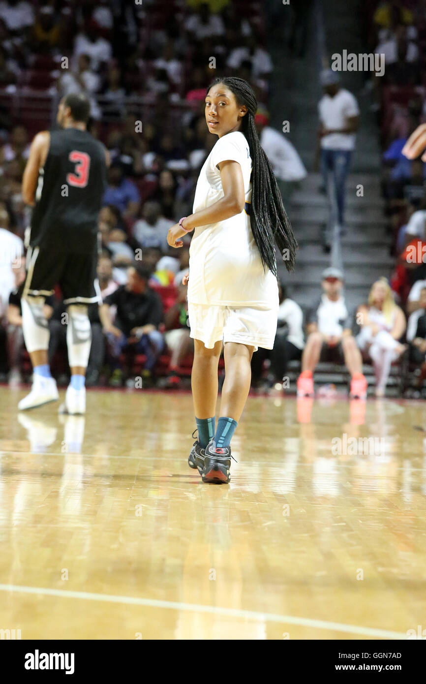 PHILADELPHIA, PA - AUGUST 5 : Mo'Ne Davis pictured at The Allen Iverson Celebrity Basketball Game at Temple University's Liacouras Center in Philadelphia, Pa on August 5, 2016 photo credit Star Shooter/MediaPunch Stock Photo