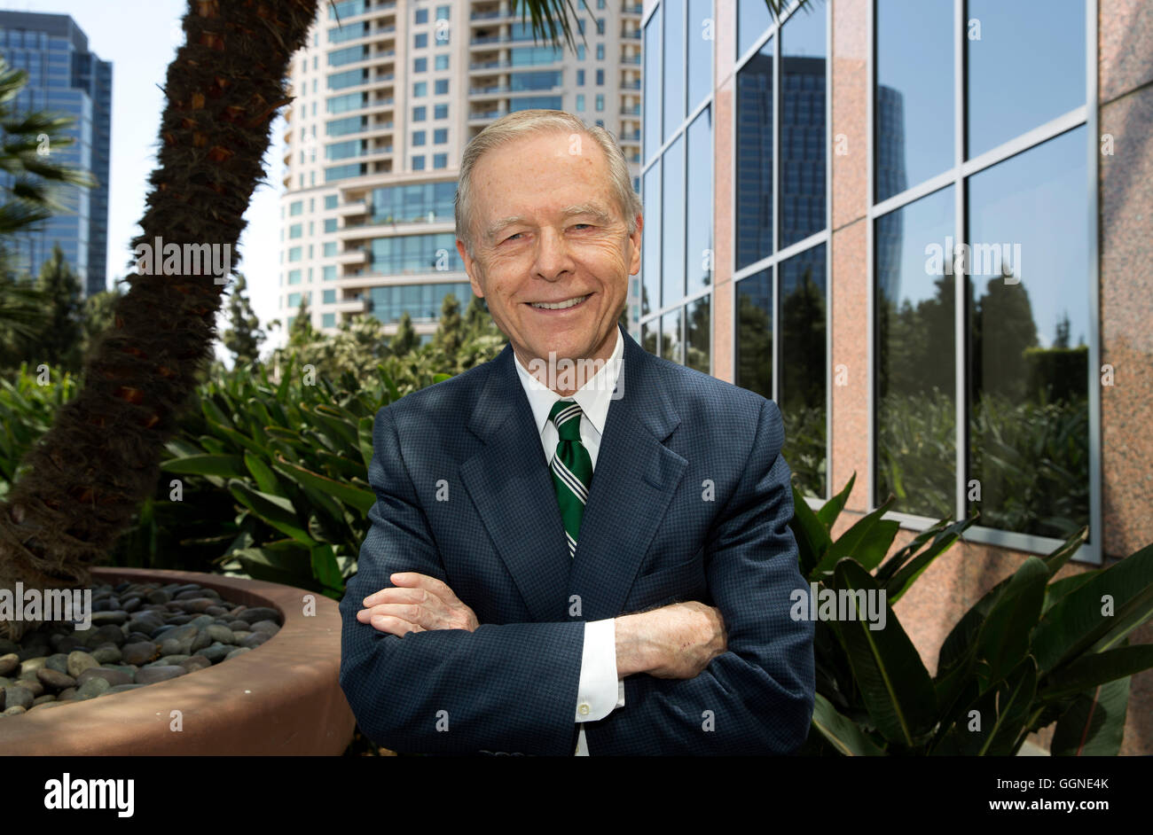 Governor Pete Wilson poses for a portrait in Los Angeles Stock Photo