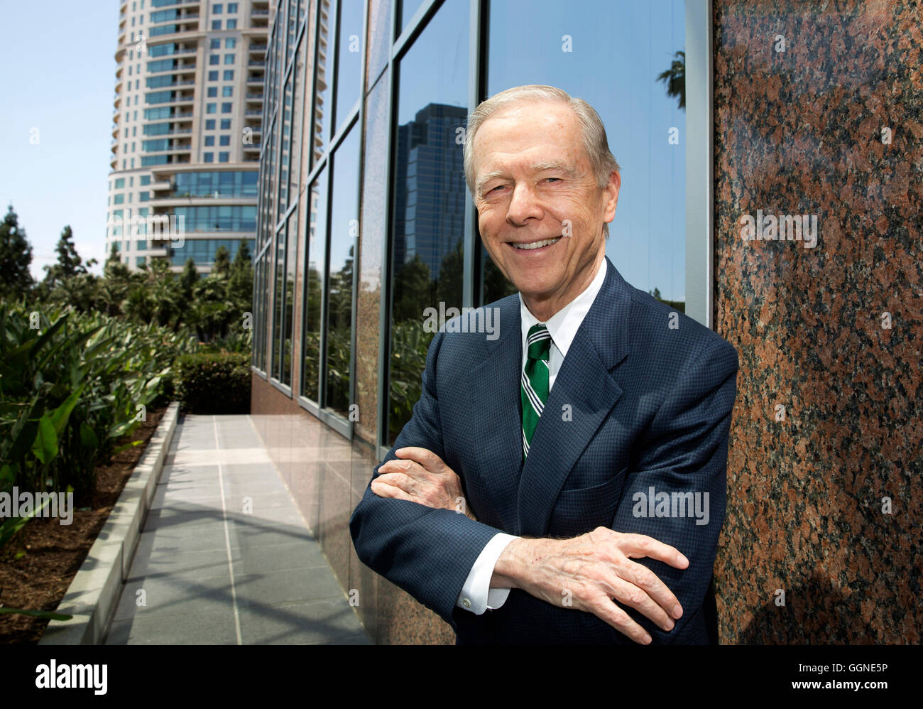 Governor Pete Wilson poses for a portrait in Los Angeles Stock Photo