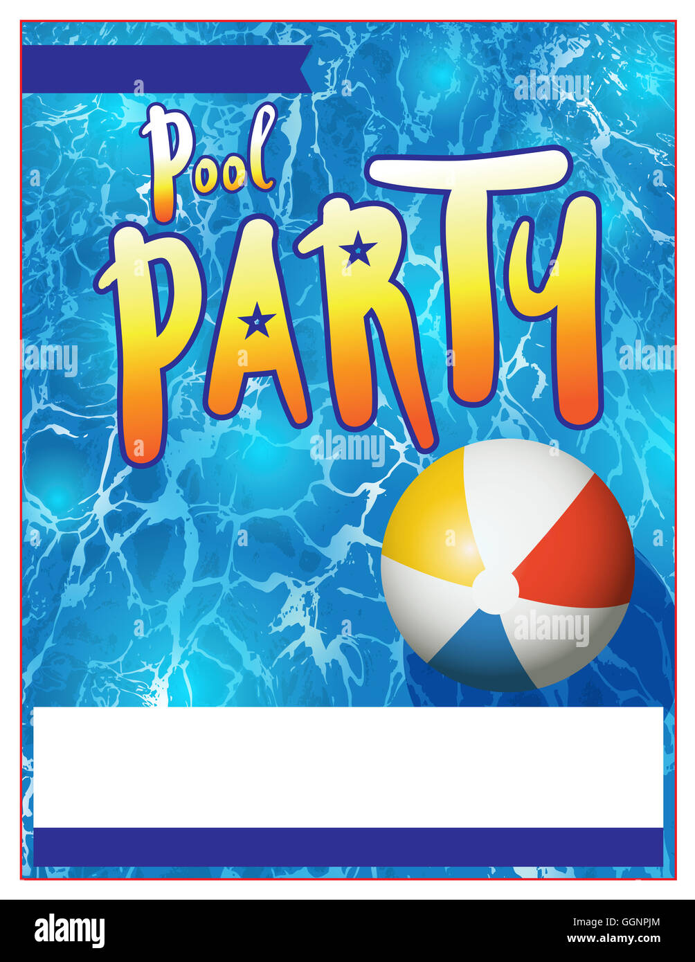 Printable Blank Pool Party Invitations Printable Blank Pool Party Invitations