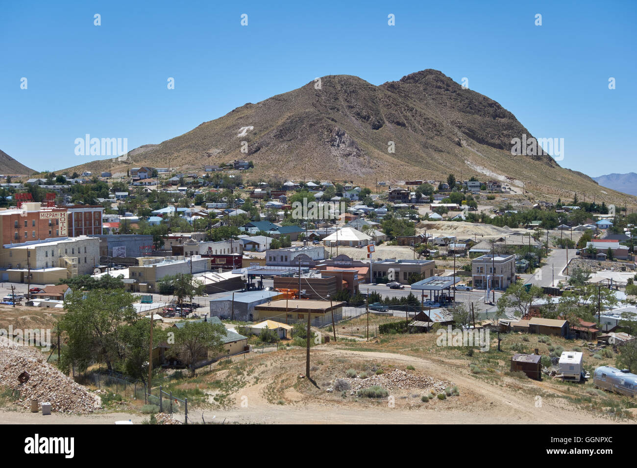 Old mining works at Tonopah, Nevada. USA Stock Photo Alamy