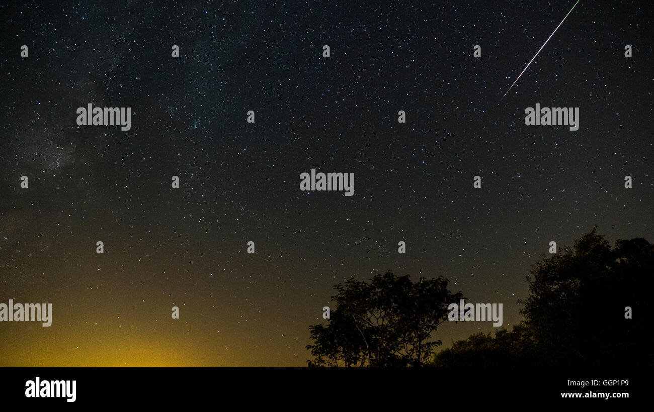 Perseid Meteor shower 2015 Stock Photo Alamy