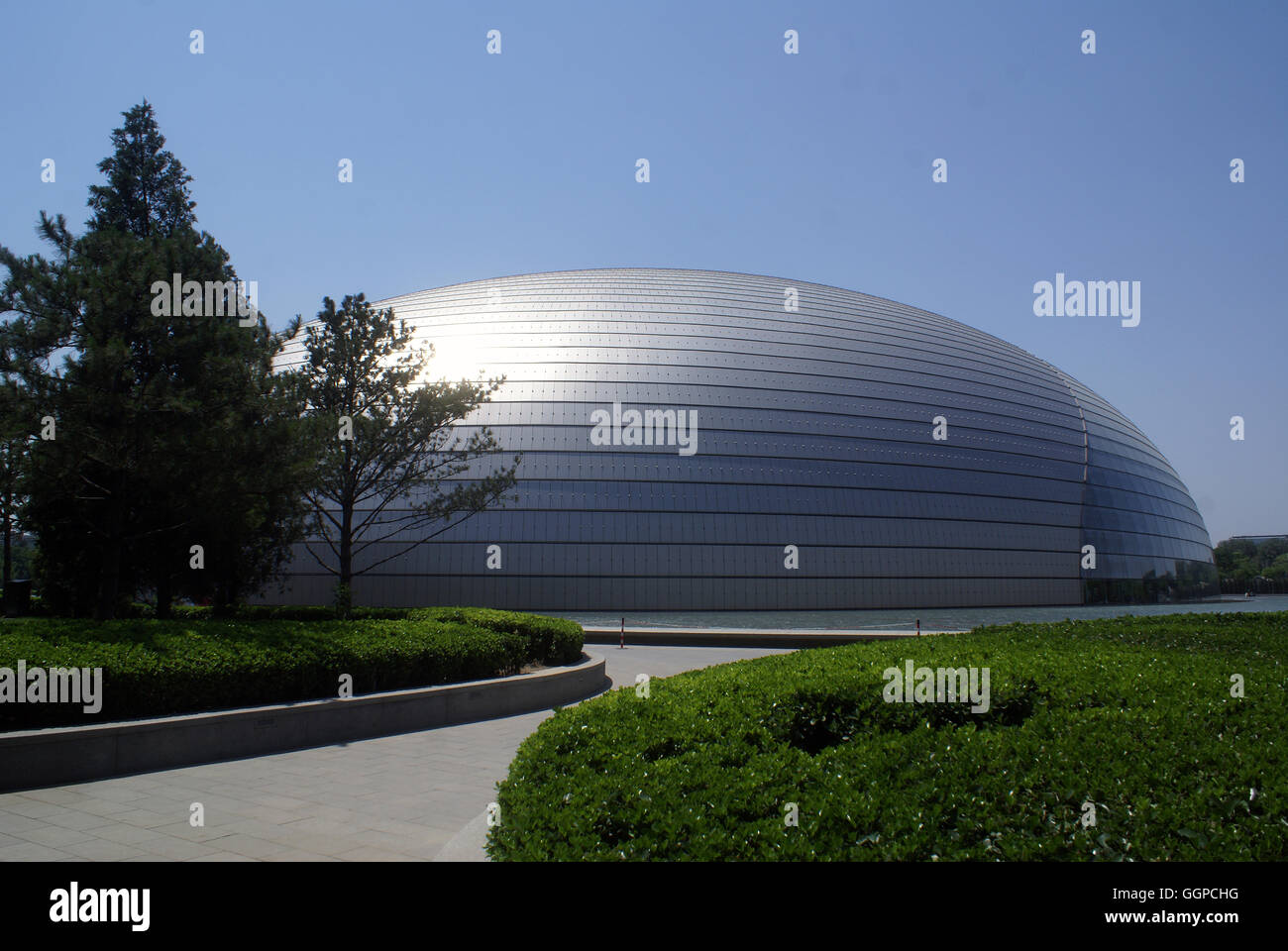 The National Centre for the Performing Arts, is affectionately called “The Bird’s Egg”. Beijing Stock Photo