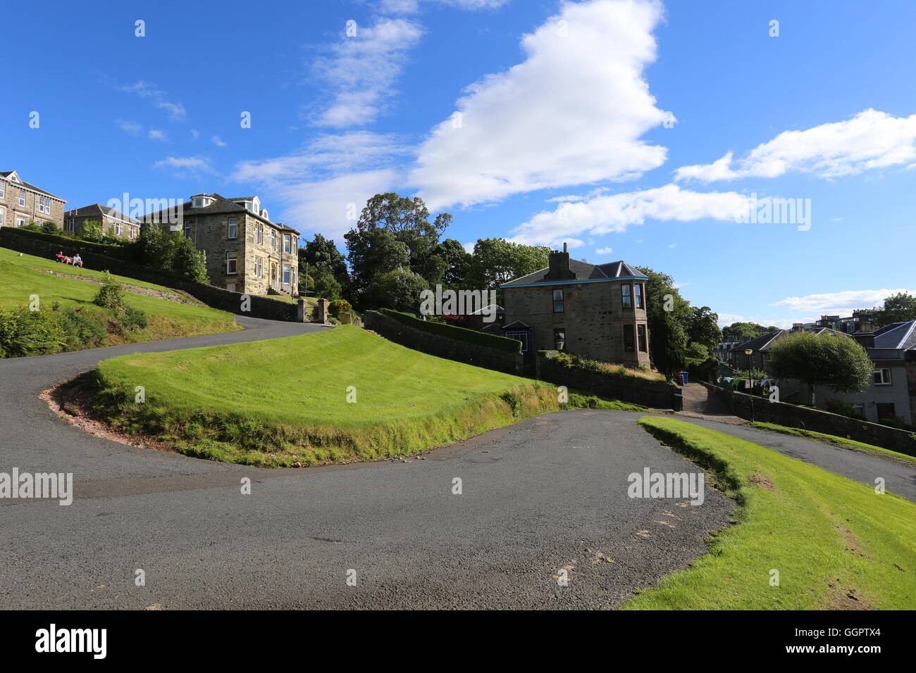 Serpentine Road Rothesay Isle of Bute Scotland August 2016 Stock Photo