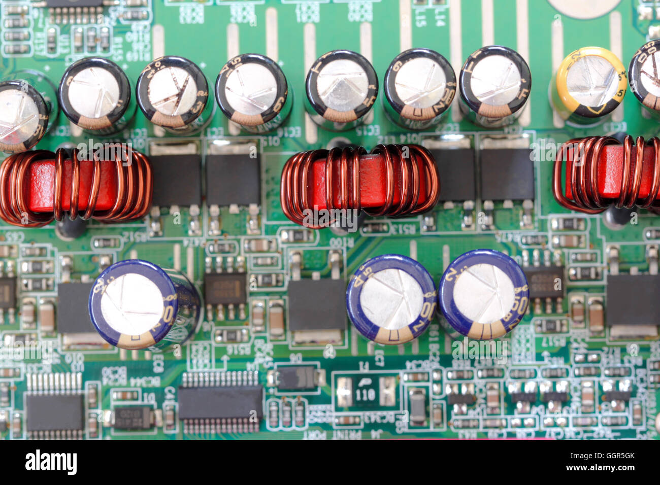 Socket electronics components on PC computer mainboard and have concept about technology. Stock Photo