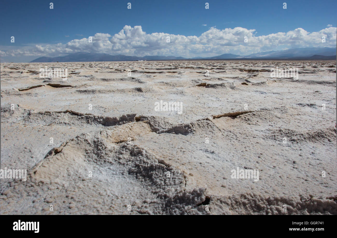 Salinas Grandes, the largest salt plain in Argentina. Stock Photo