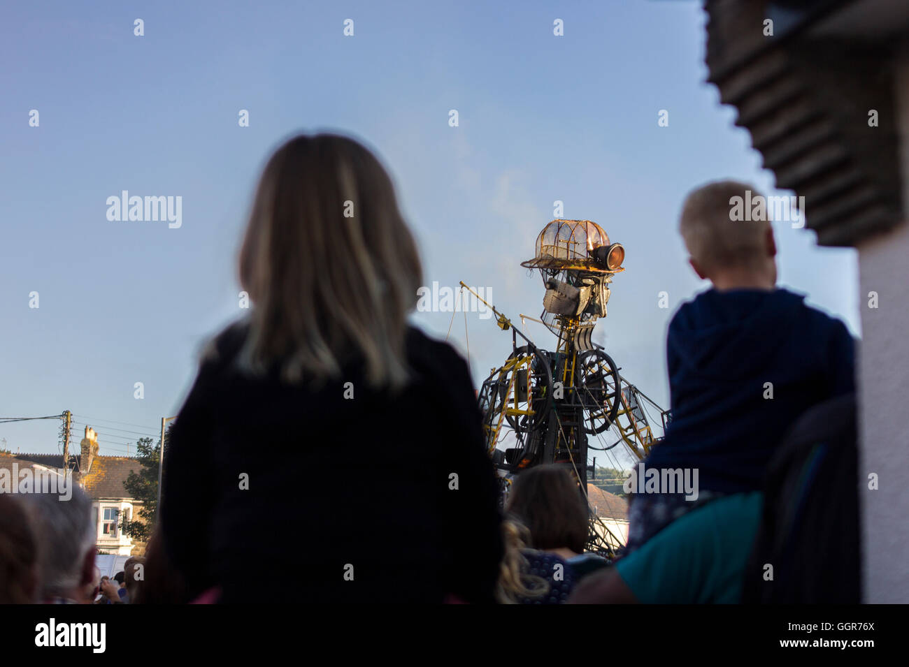 Hayle, Cornwall, UK. The Man Engine. The largest mechanical puppet ever to be built in Britain. Stock Photo