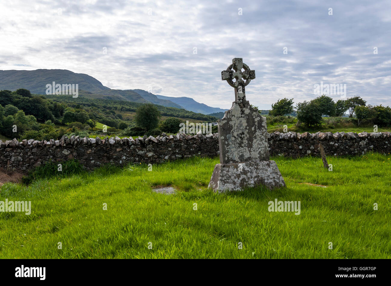 Kiltiernan Graveyard a 17th century cemetery, Ardara, County Donegal, Ireland Stock Photo