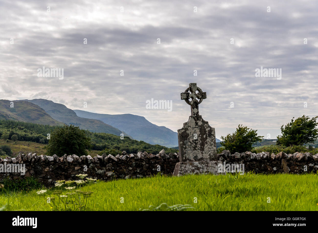 Kiltiernan Graveyard a 17th century cemetery, Ardara, County Donegal, Ireland Stock Photo