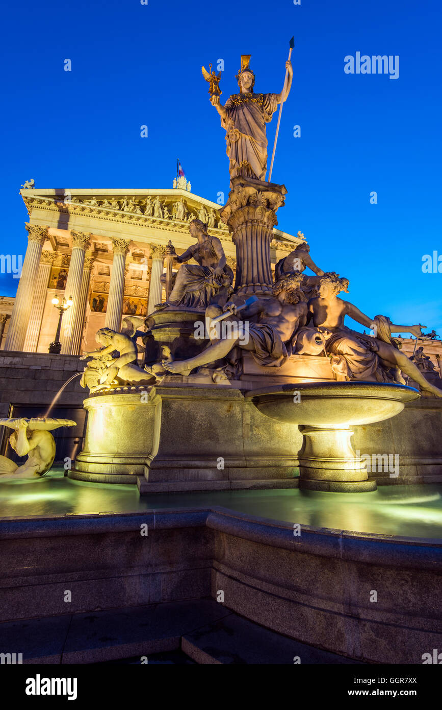 Austrian Parliament Building, Vienna, Austria Stock Photo