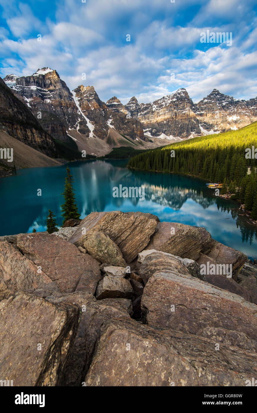 Moraine Lake, Banff National Park, Alberta, Canada Stock Photo
