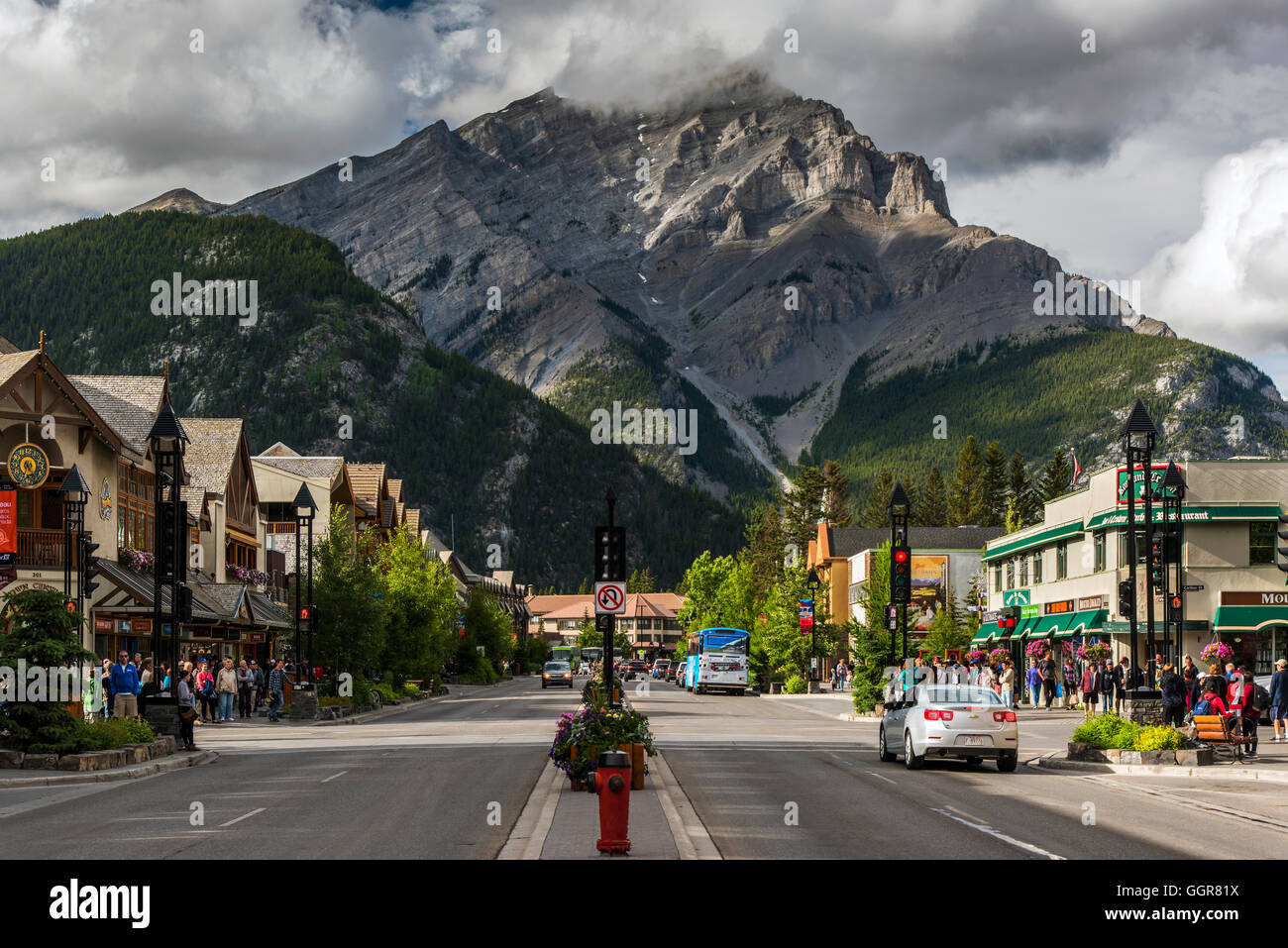 Banff village, Alberta, Canada Stock Photo