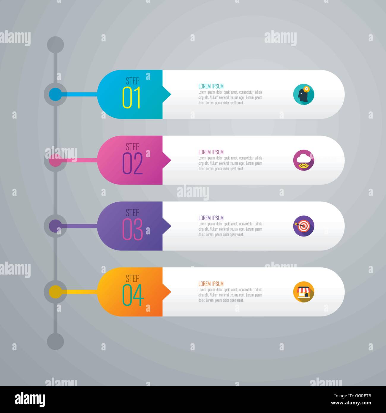 Infographic Business Timeline Template Vector Illu