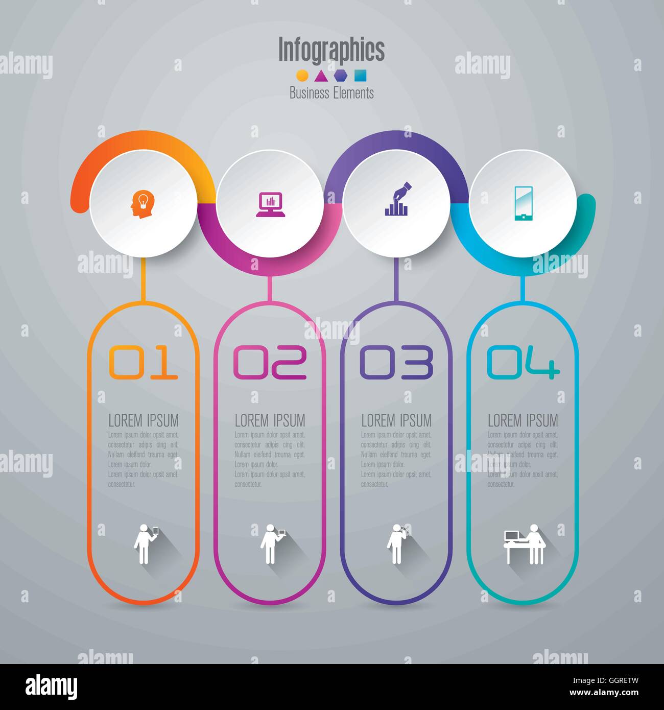 Infographics template vector illustration and business icons Stock ...