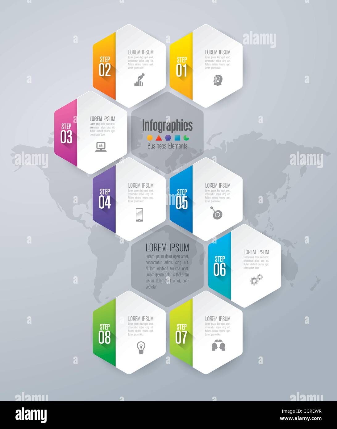 Infographics template vector illustration and business icons Stock ...