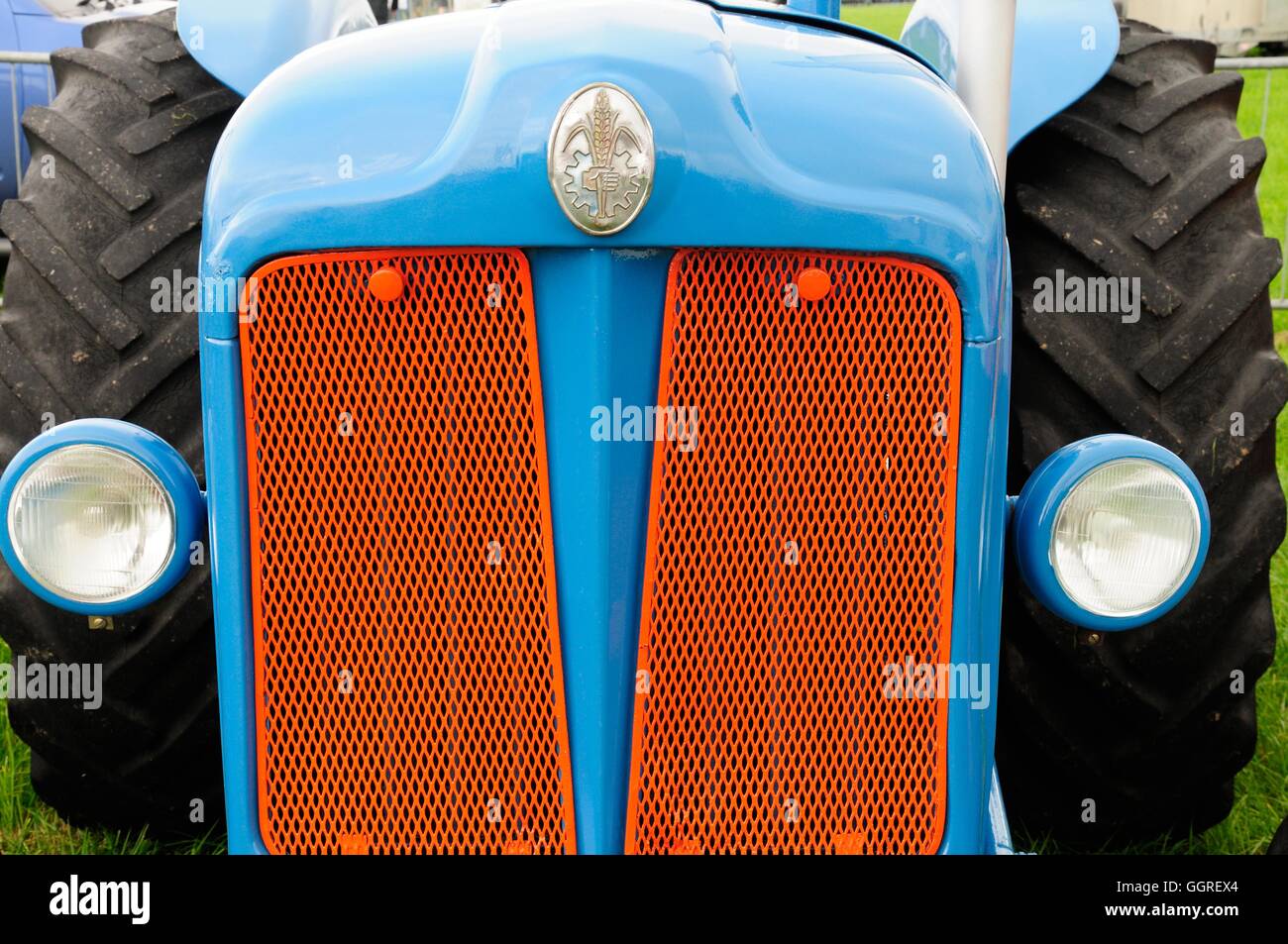 grill and badge of a restored vintage Fordson Dexter tractor Stock Photo -  Alamy