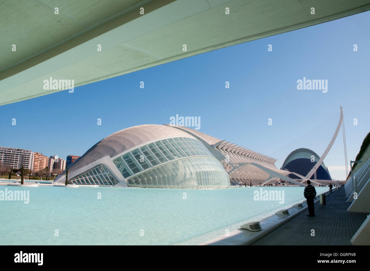 City of Arts and Sciences, by Santiago Calatrava. Valencia, Spain. Stock Photo