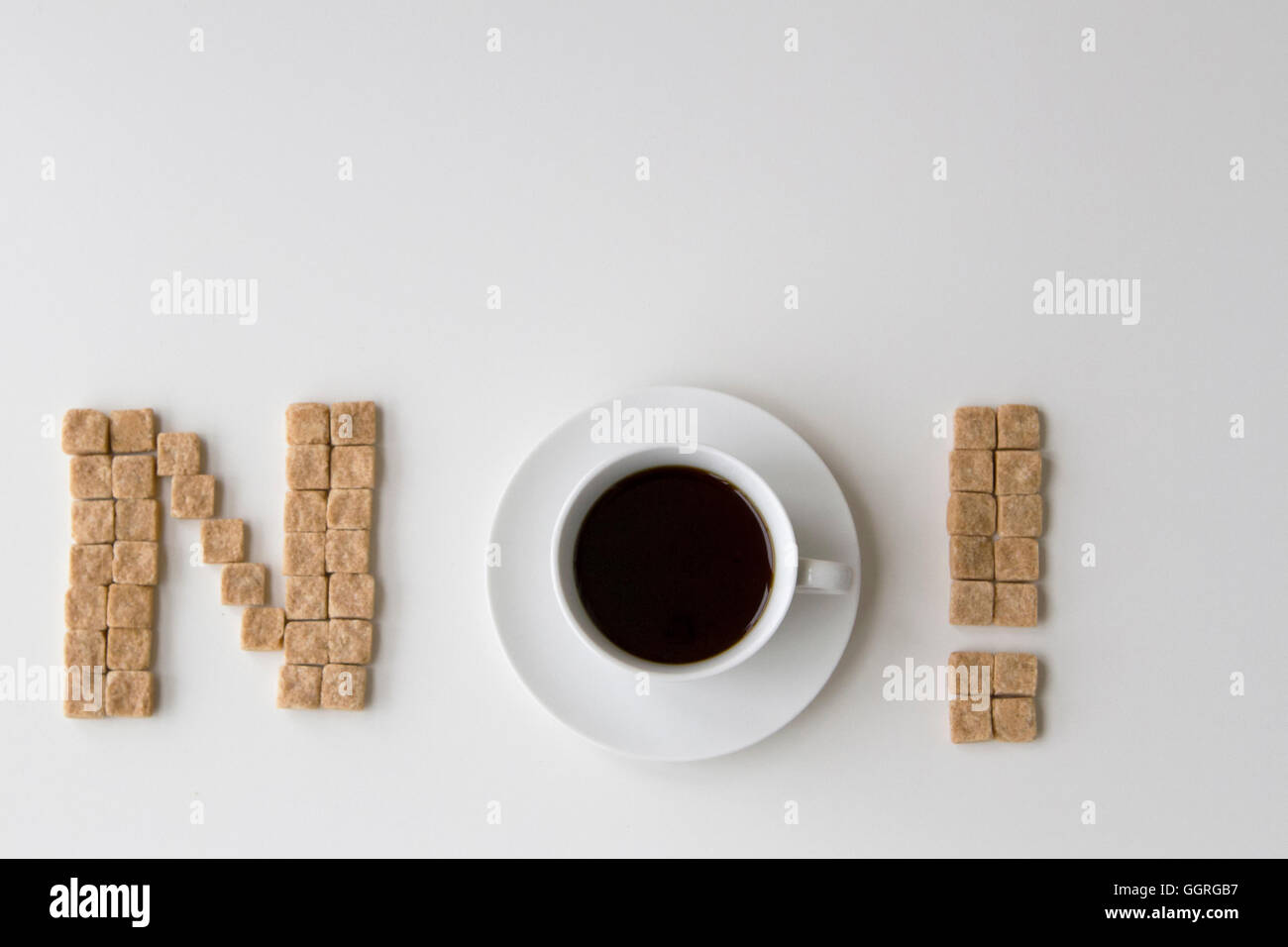 sugar cubes and cup of coffee arranged as word no on white stock photo 113614459 alamy alamy