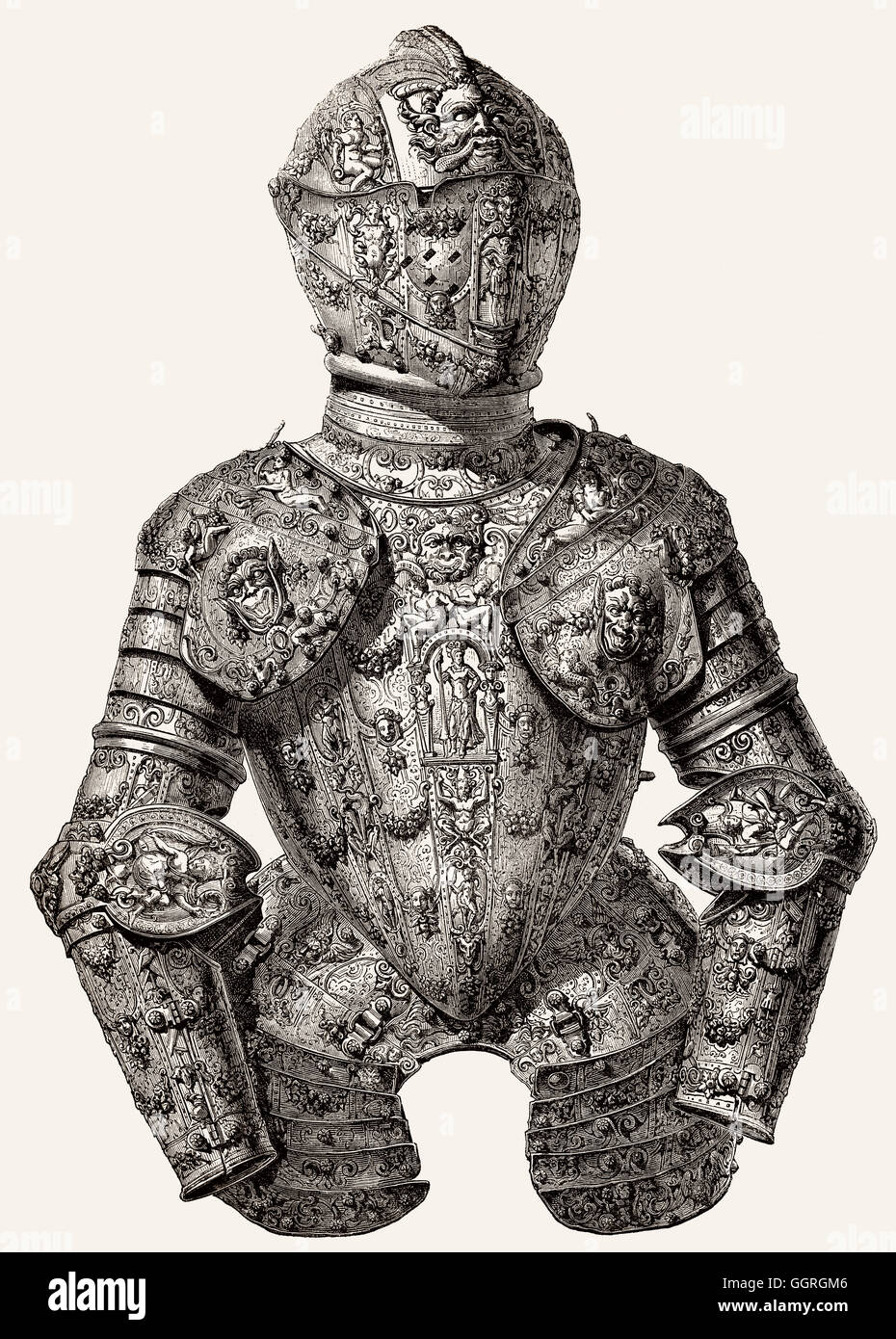 Medieval armour, 17th century Stock Photo