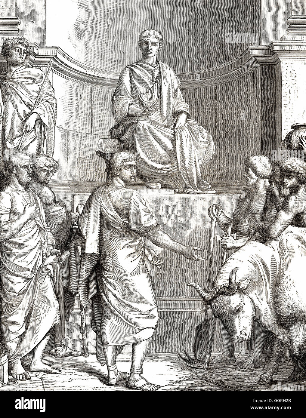 Caius Furius Cressinus Accused of Sorcery Stock Photo