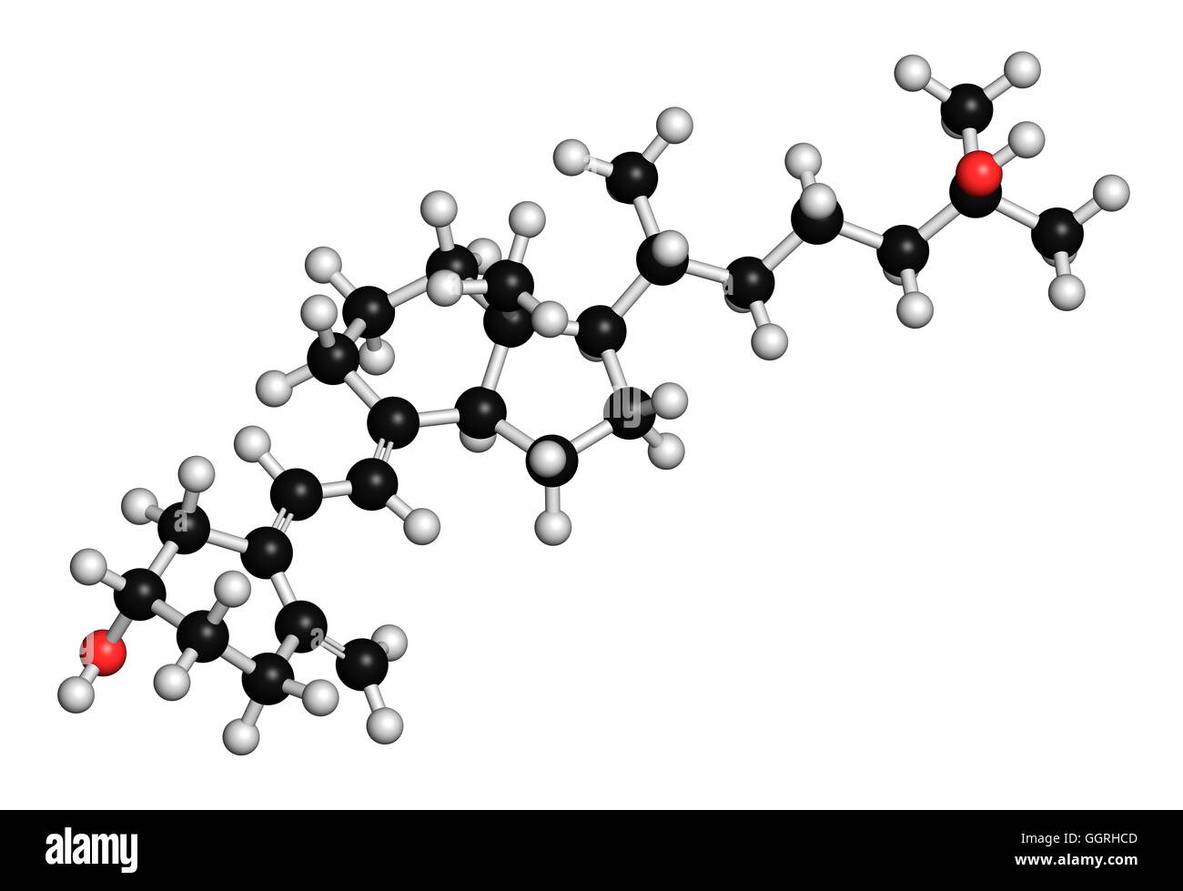 Calcifediol (calcidiol, 25hydroxyvitamin D) molecule. Blood marker of