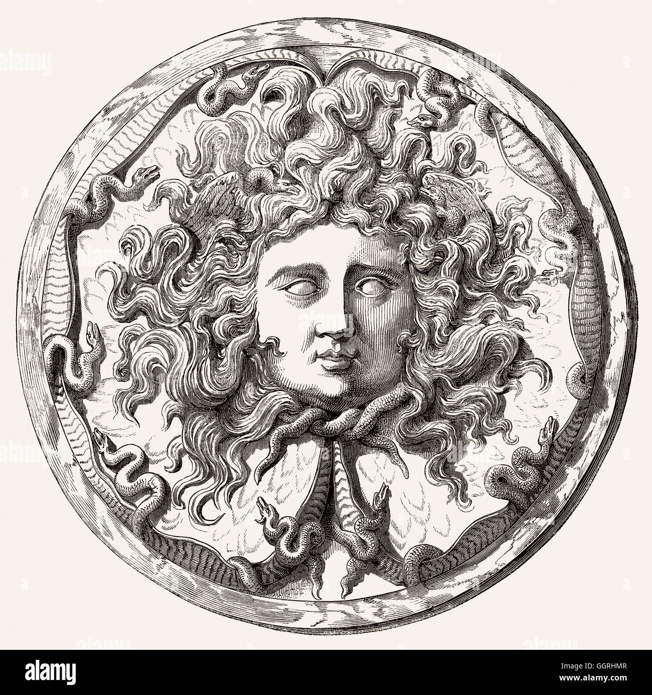 Greek Mythology Artistic Medusa Drawing.