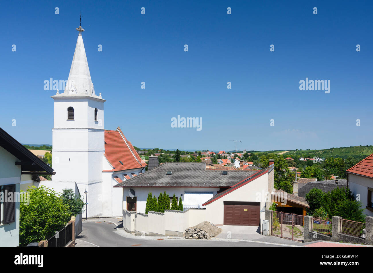 Draßburg: church hl. Anna, Austria, Burgenland, Stock Photo