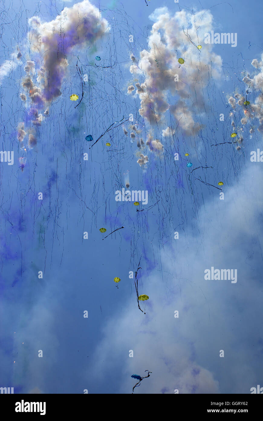 Daytime Fireworks Display In Liuyang China At The International 