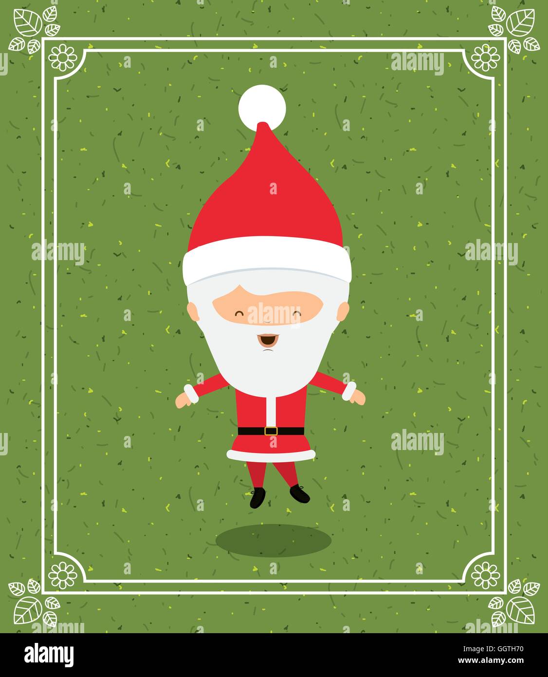santa claus cute frame character icon Stock Vector Image & Art - Alamy