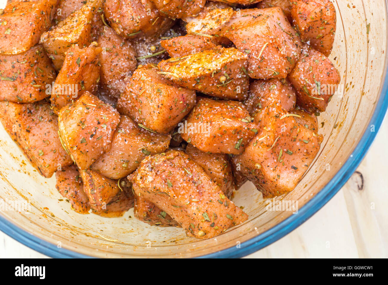 Spiced meat before preparation Stock Photo Alamy